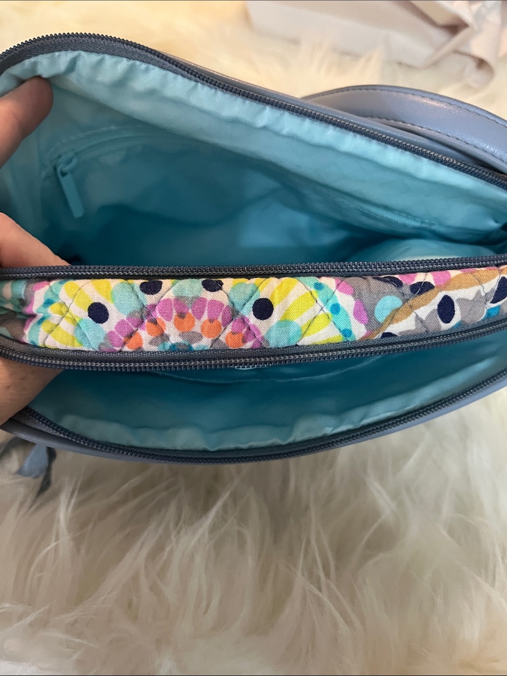 Vera Bradley Multicolor Blue Mosaic Crossbody - Picture 2 of 6